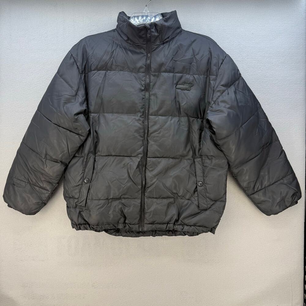 Castle X Raceware Puffer Coat Youth XL Black Hidden Hood Snowmobile Jacket